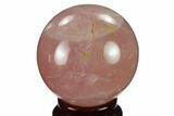 Polished Rose Quartz Sphere - Madagascar #133789-1